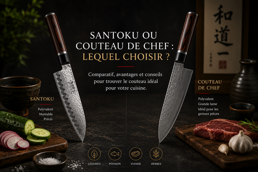 Santoku ou couteau de chef : lequel choisir ?